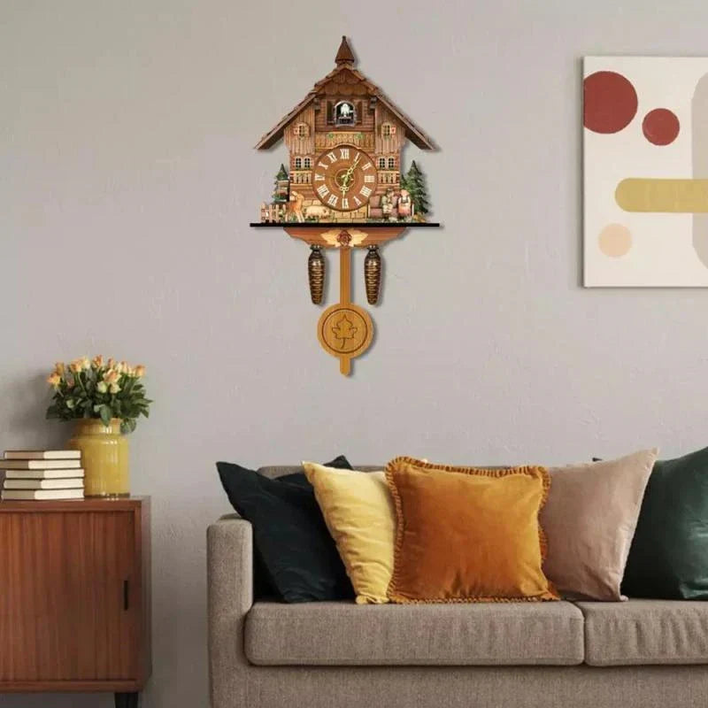 HELVIA - Horloge coucou chalet traditionnel