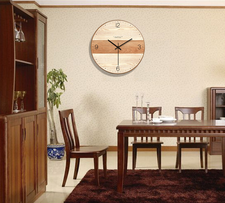 DUOTONE - Horloge murale bois double nuance