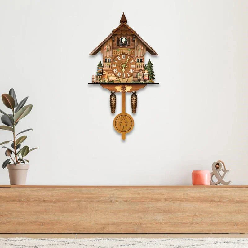 HELVIA - Horloge coucou chalet traditionnel