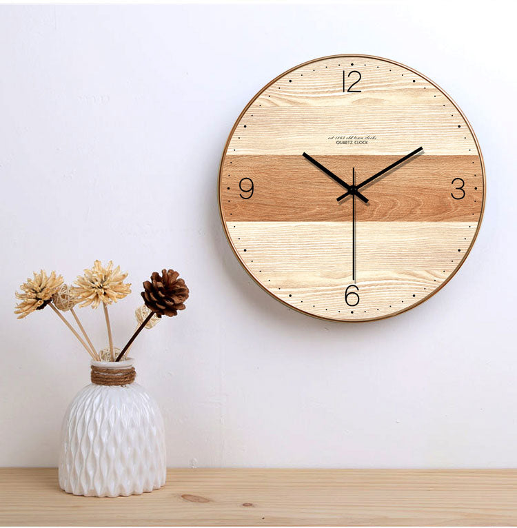 DUOTONE - Horloge murale bois double nuance