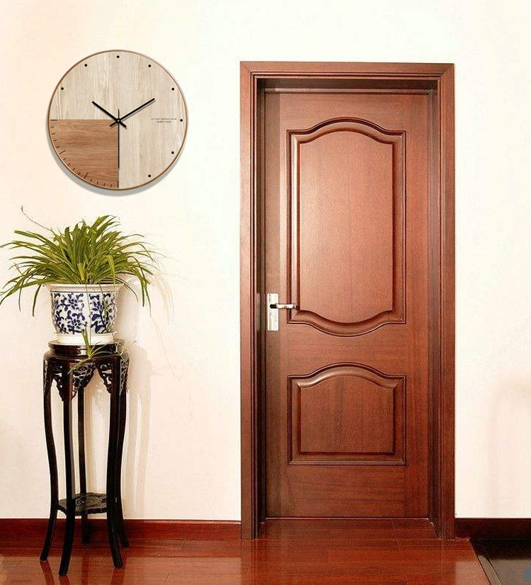 DUOTONE - Horloge murale bois double nuance