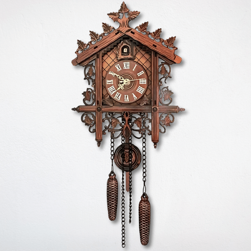 VARDA - Horloge coucou bois vintage