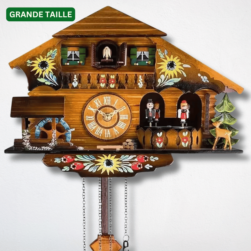 CABANE - Horloge coucou bois chalet