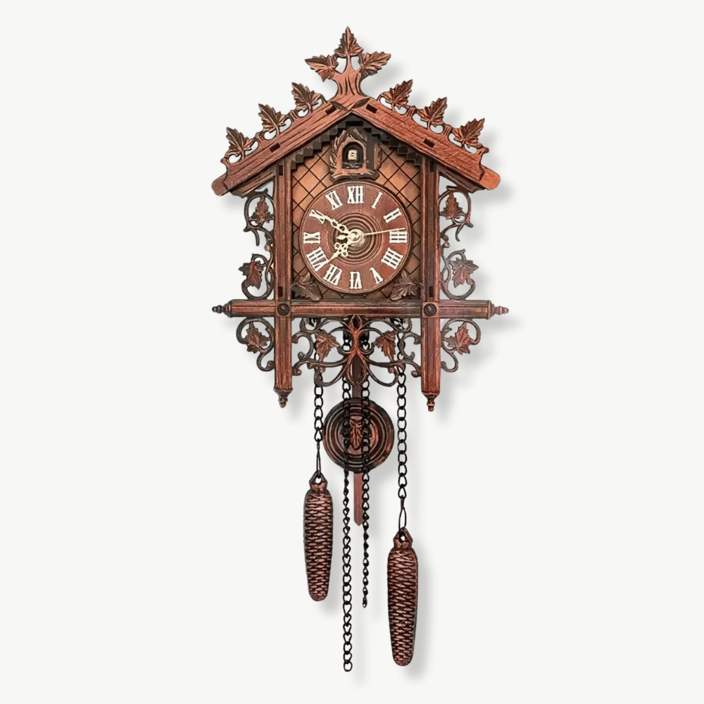 VARDA - Horloge coucou bois vintage