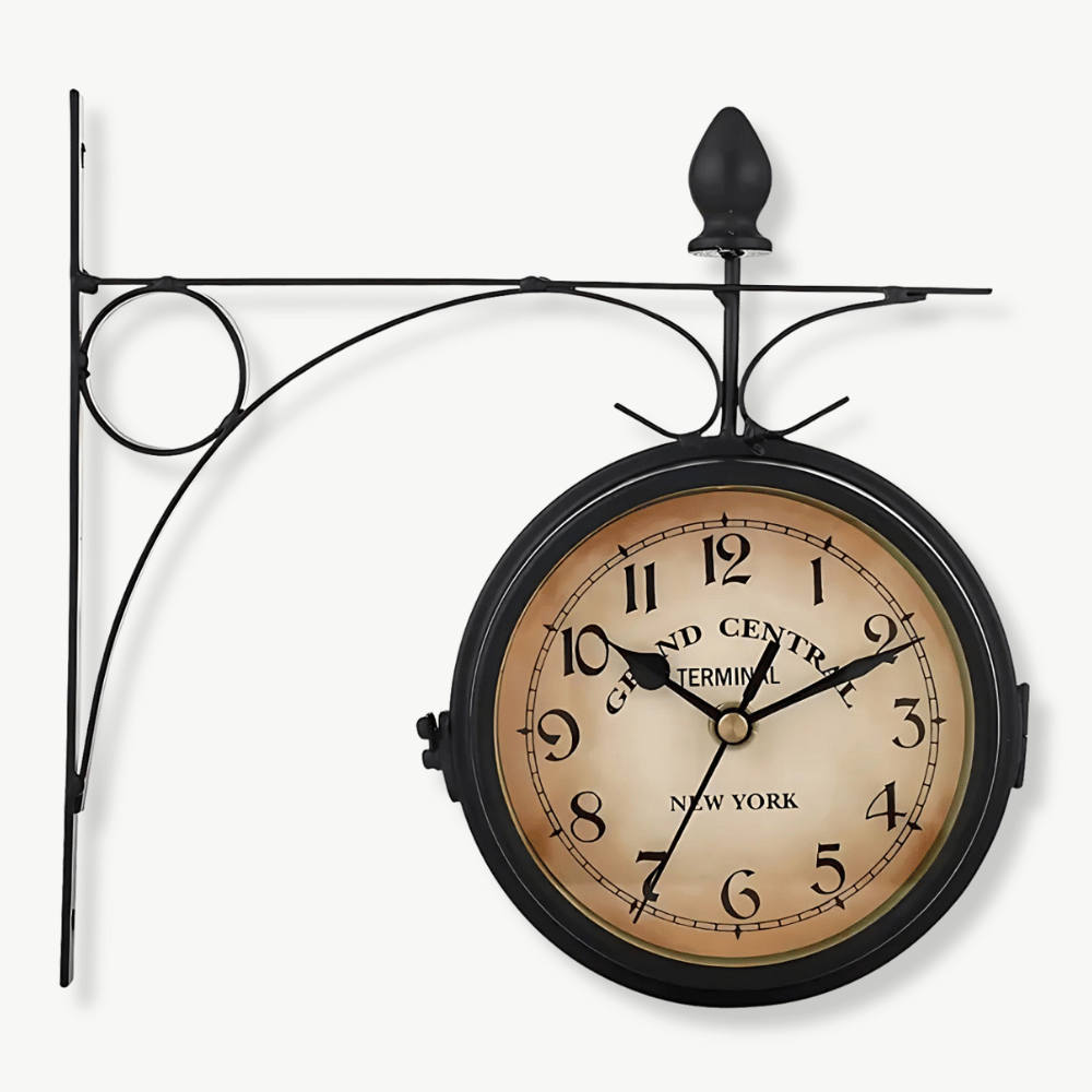 YORK - Horloge double face gare vintage