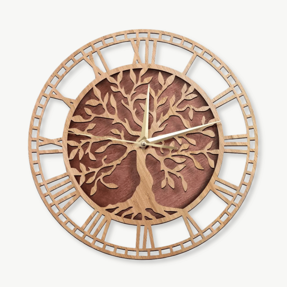 SYLVA - Horloge murale arbre de vie 30-40 cm