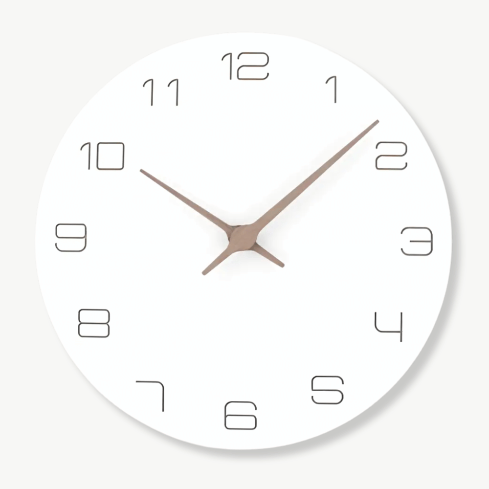 LUMI - Horloge murale bois blanc 30 cm