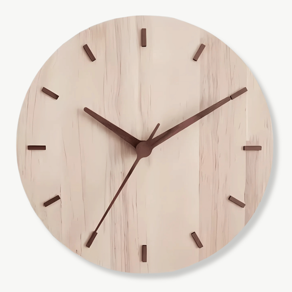 SENTO - Horloge murale bois minimaliste