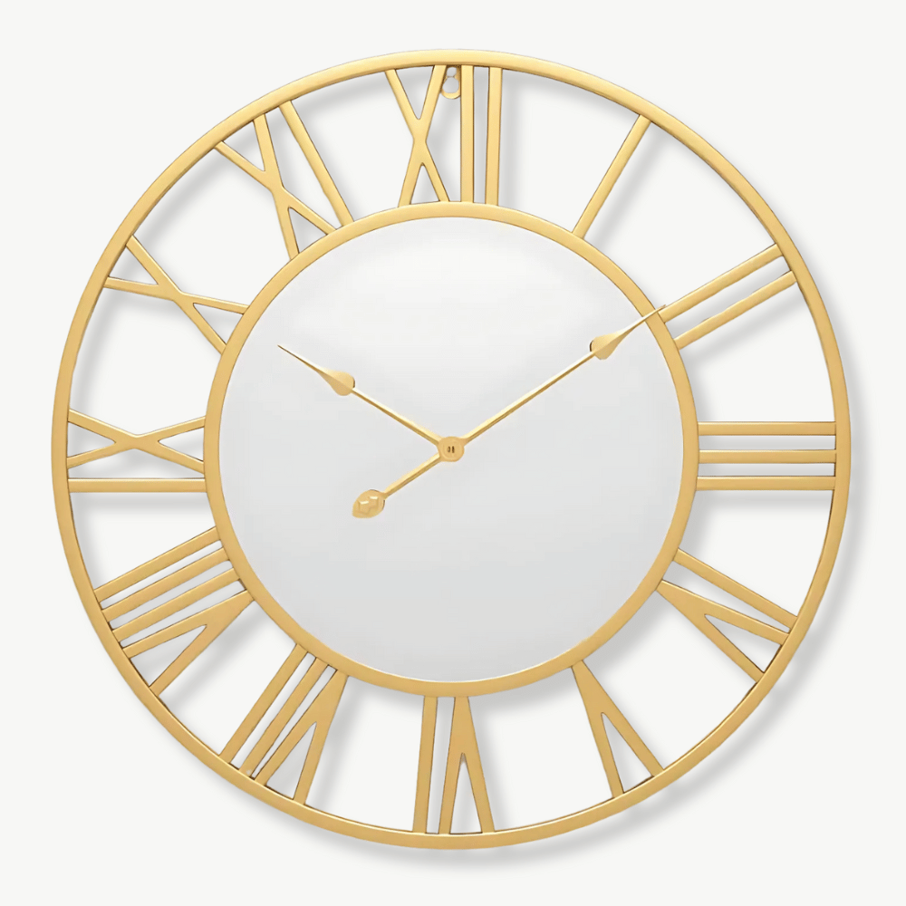 MIRO - Grande horloge murale miroir romain