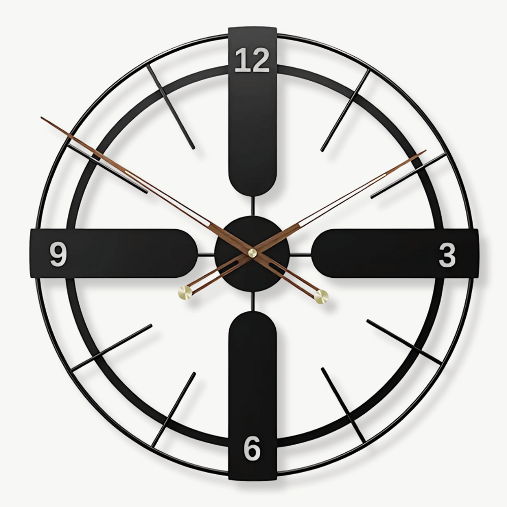 ENTRELACS - Horloge murale design croise