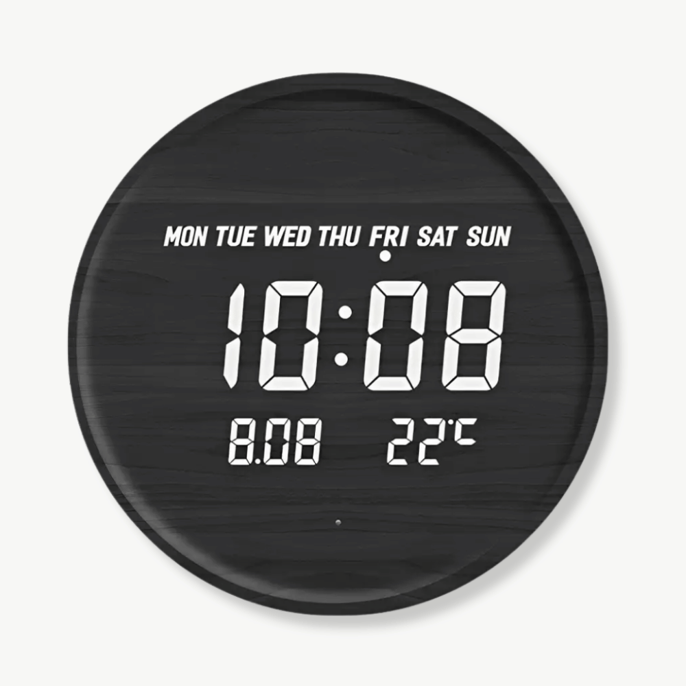 WOODLINE - Horloge murale design LED 30 cm