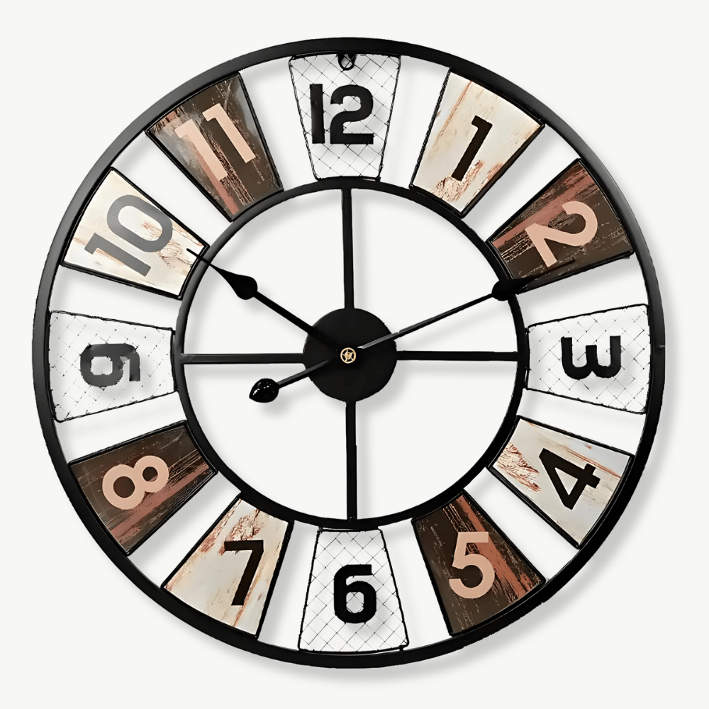 CHROMA - Horloge murale industrielle coloree