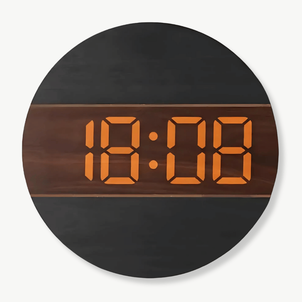ECHO - Horloge murale LED bois