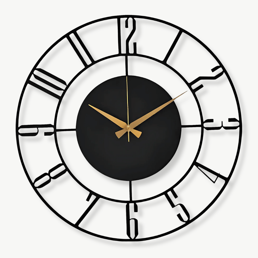NOCTIS - Horloge murale bois noir