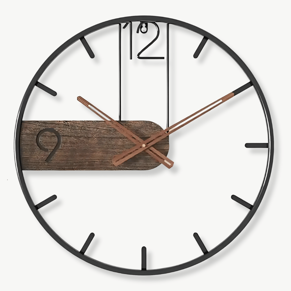 BORA - Horloge murale rustique moderne