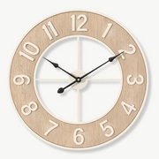 FJORD - Horloge murale bois naturel