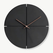 NOIRVA - Horloge murale bois nordique noire