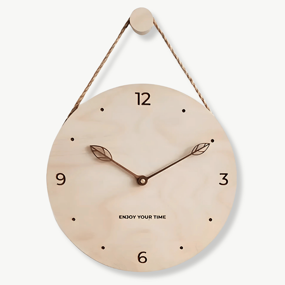 LEAF - Horloge murale bouleau 25-30 cm