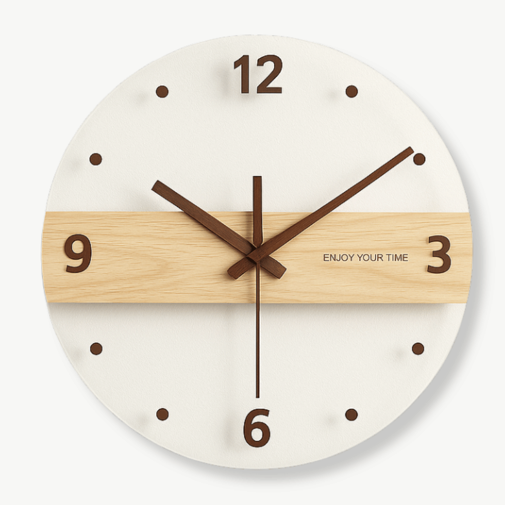 Horloge Murale en Bois et Acrylique
