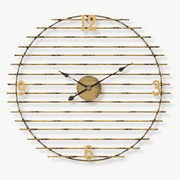 ORIEL - Horloge murale metal dore