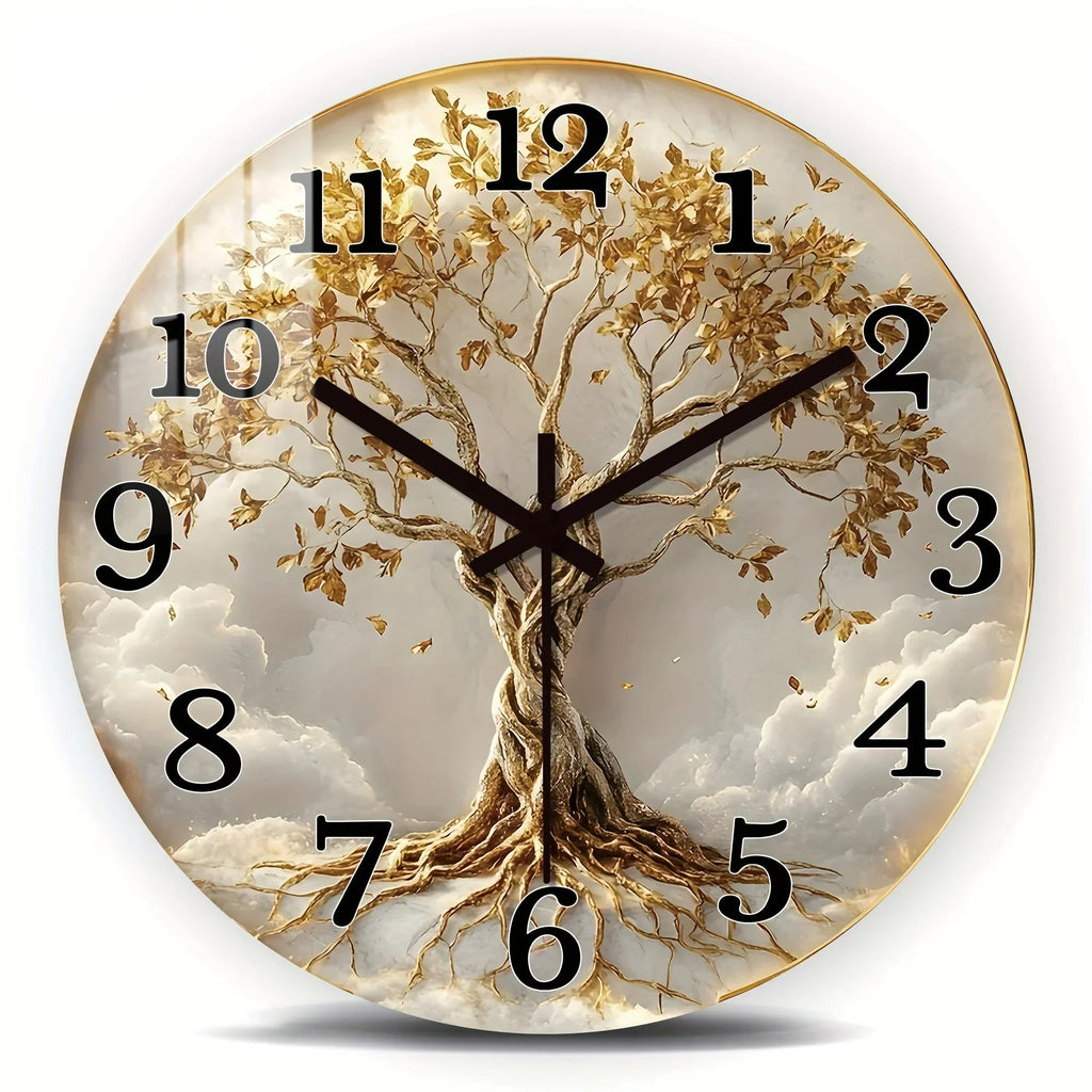Horloge Murale Design Arbre de Vie en Bois | Silencieuse et Élégante pour Décoration Intérieure Moderne