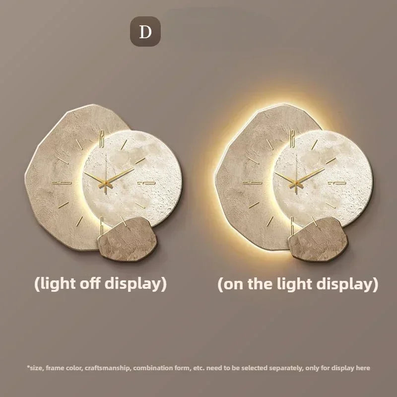 Horloge Murale Design Moderne avec Éclairage LED | Élégante Décoration pour Salon