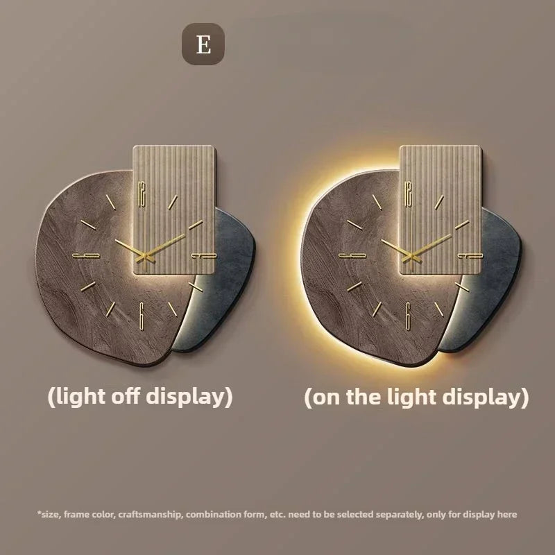 Horloge Murale Design Moderne avec Éclairage LED | Élégante Décoration pour Salon