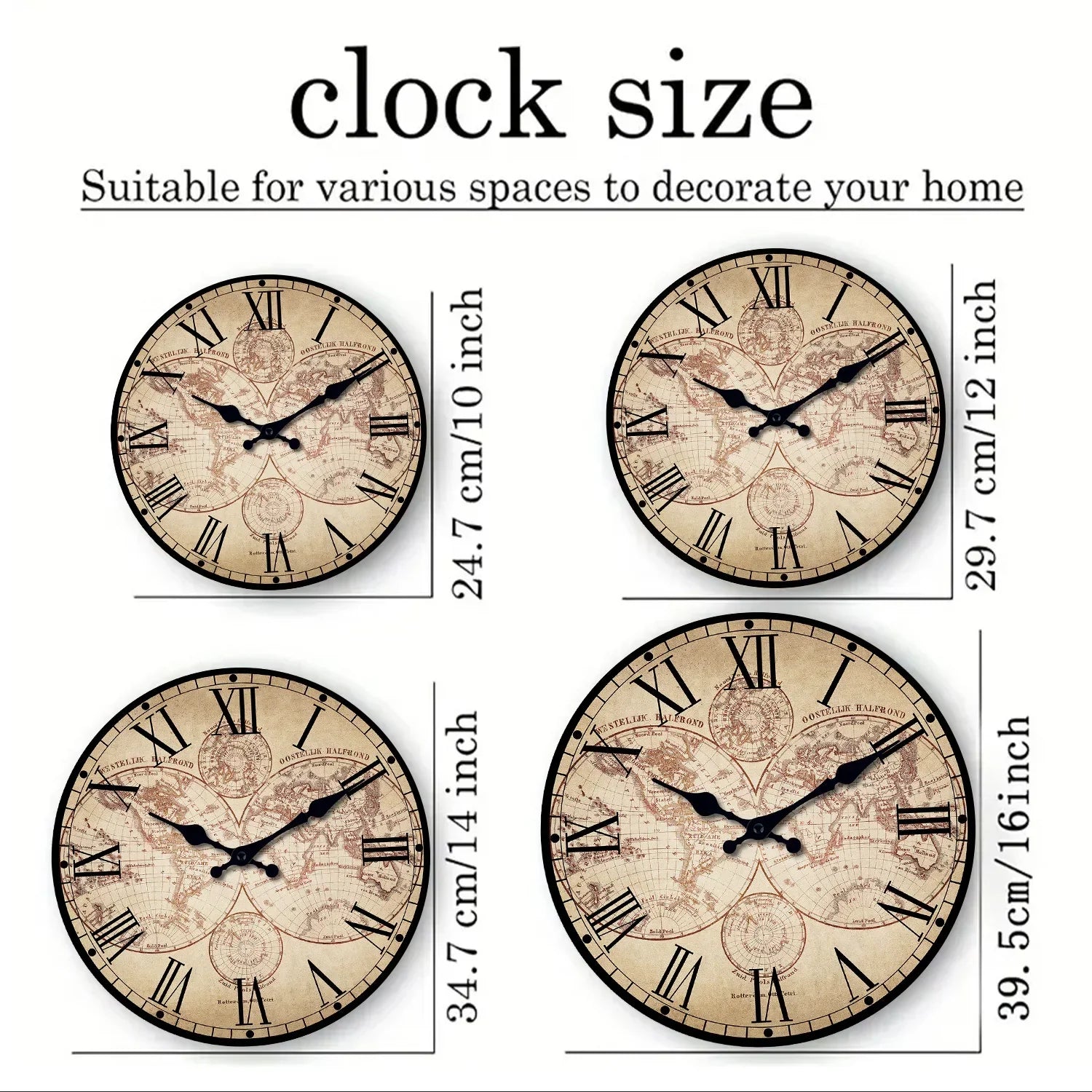 COMPASS - Horloge murale bois boussole