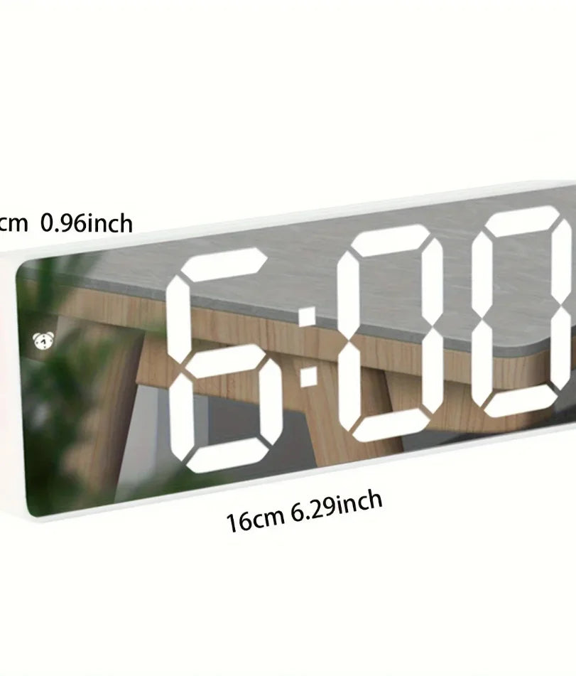 Horloge Murale Numérique LED avec Affichage de Température | Design Élégant pour Bureau et Dortoir
