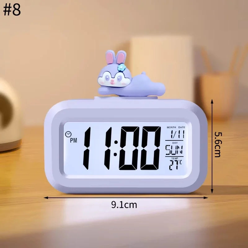 Horloge Numérique Murale LED avec Veilleuse Douce | Design Mignon en Forme de Cochon pour Ambiance Chaleureuse