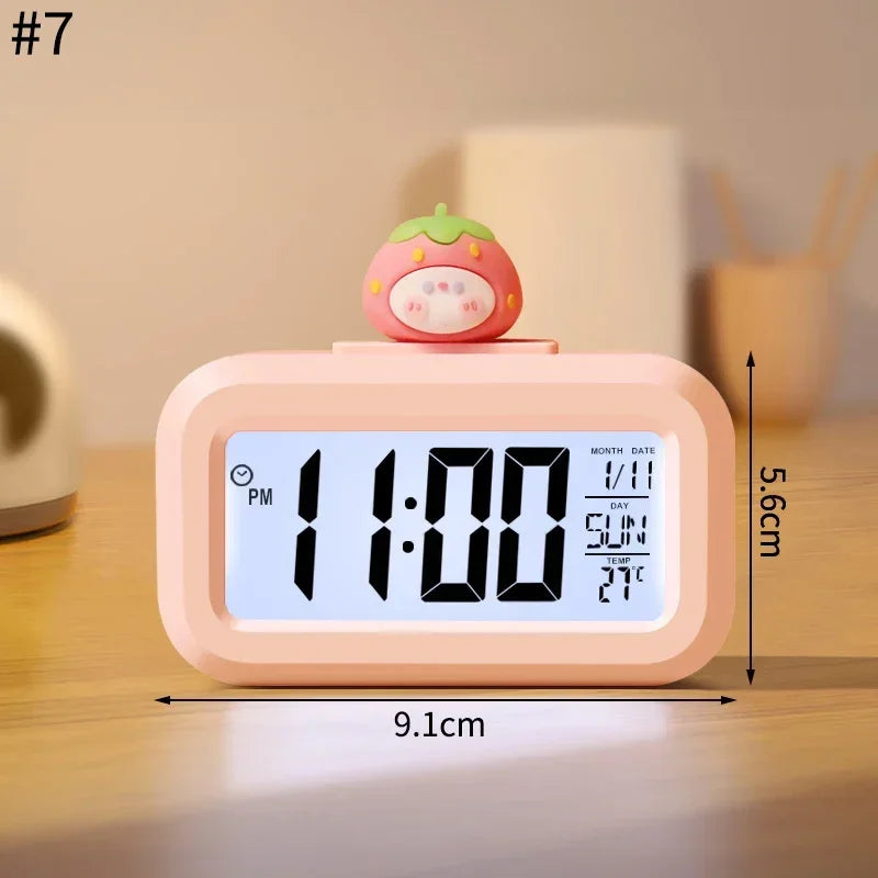 Horloge Numérique Murale LED avec Veilleuse Douce | Design Mignon en Forme de Cochon pour Ambiance Chaleureuse
