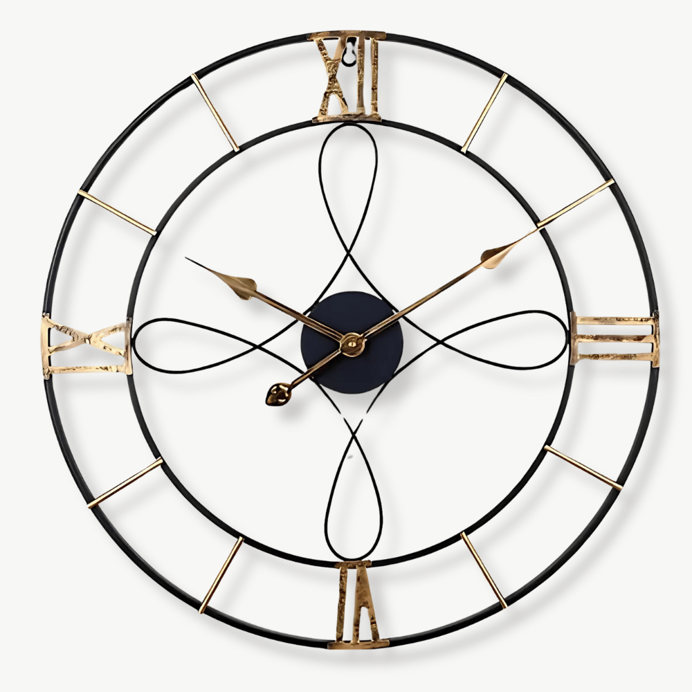 ONYX - Horloge murale noir et or