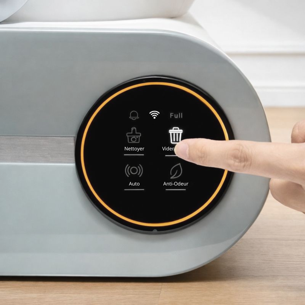 Litière autonettoyante Olyra — Connectée & fermée