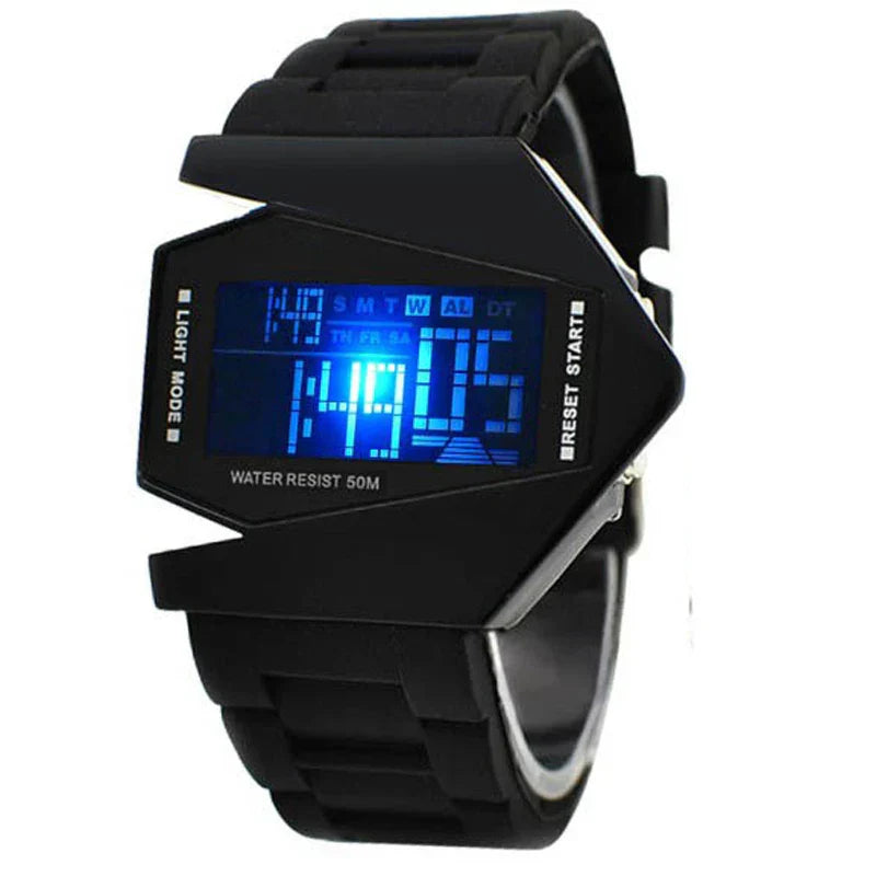 Montre Homme | Montre Numérique LED Multifonctionnelle avec Rétroéclairage Multicolore | Sportif et Élégant pour Activités Quotidiennes