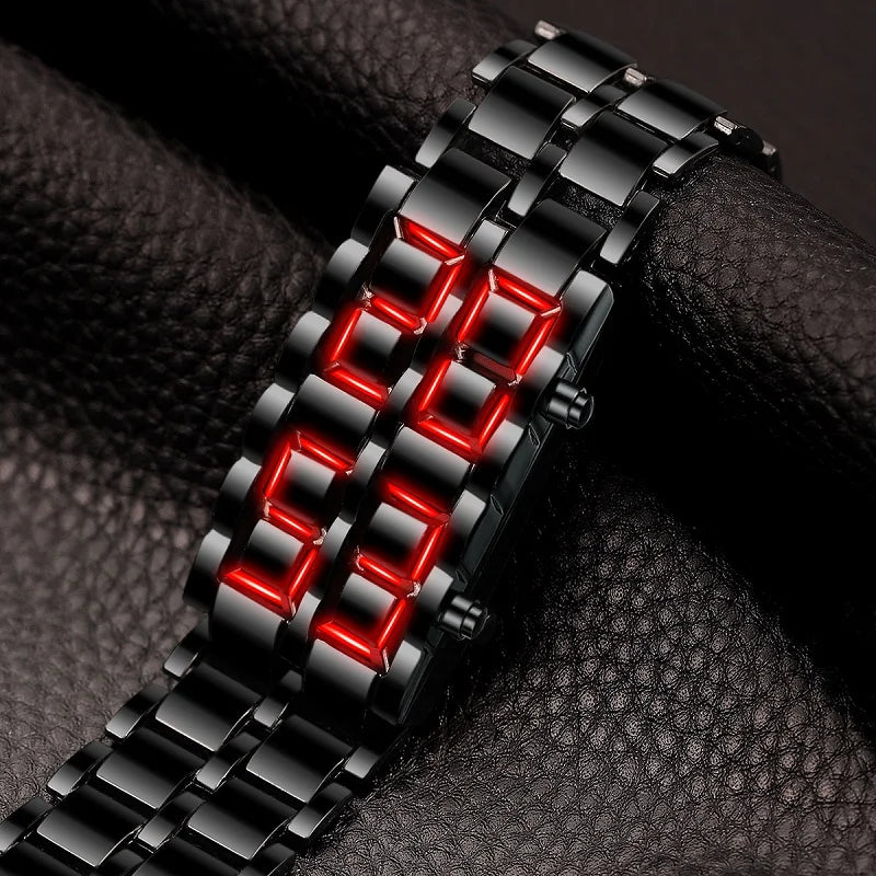 Montre Homme en Métal avec Affichage LED et Fonction Alarme | Élégante et Durable pour un Style Quotidien