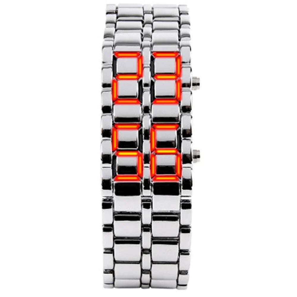 Montre Homme en Métal avec Affichage LED et Fonction Alarme | Élégante et Durable pour un Style Quotidien