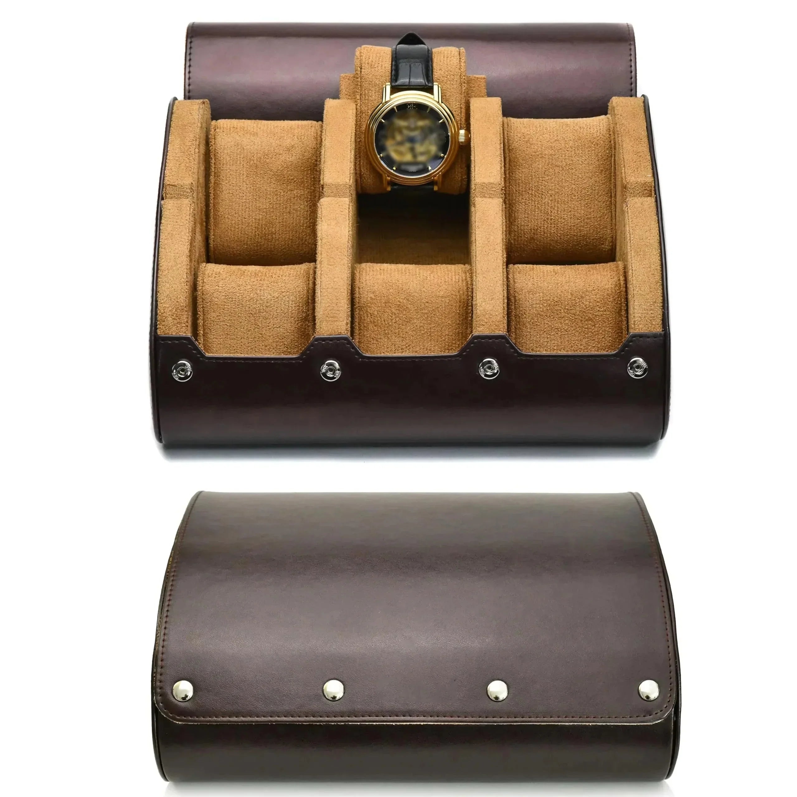 Organisateur de Montres | Étui de Voyage en Cuir PU avec 6 Fentes | Protection Optimale pour Collection de Montres