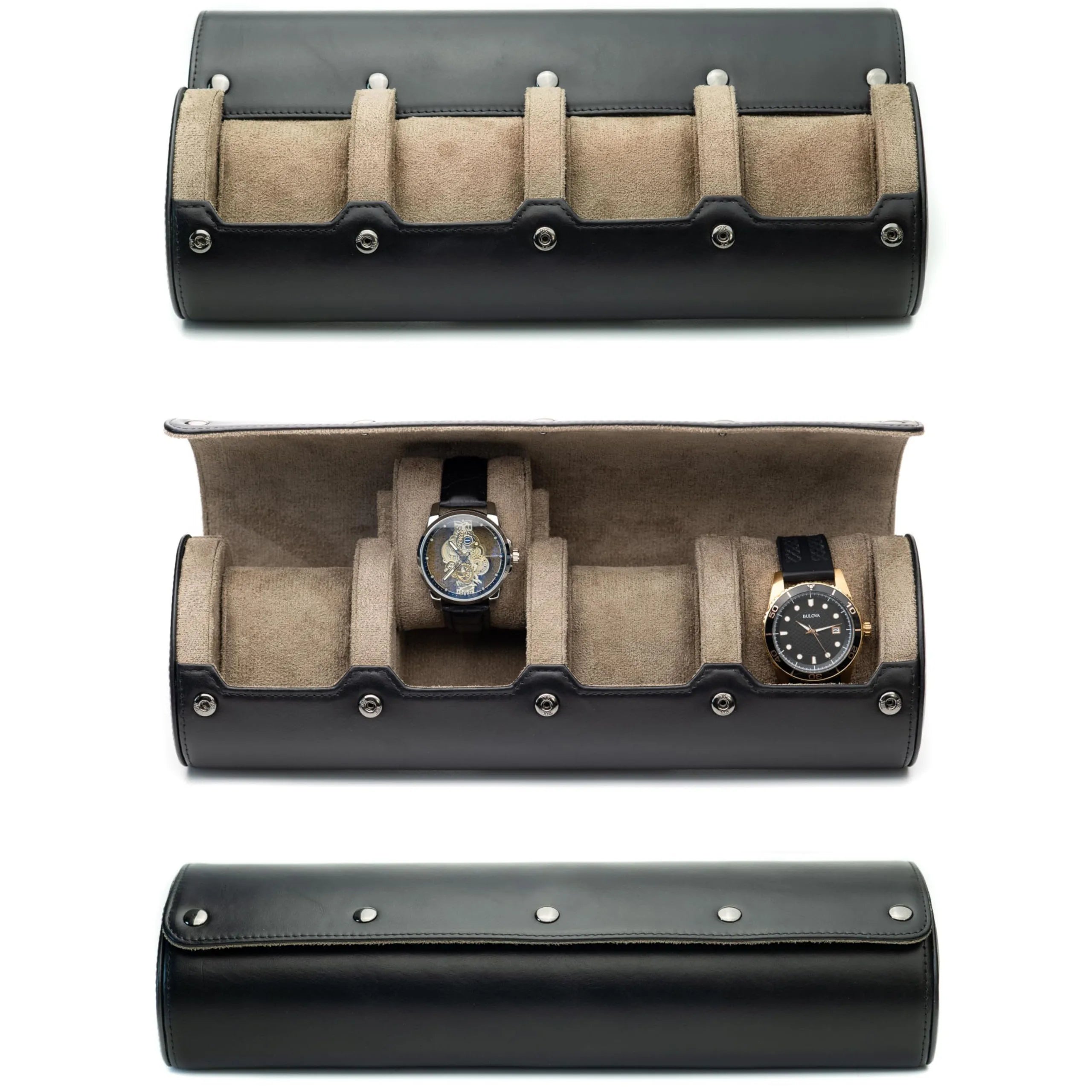 Organisateur de Montres | Étui de Voyage en Cuir PU avec 6 Fentes | Protection Optimale pour Collection de Montres