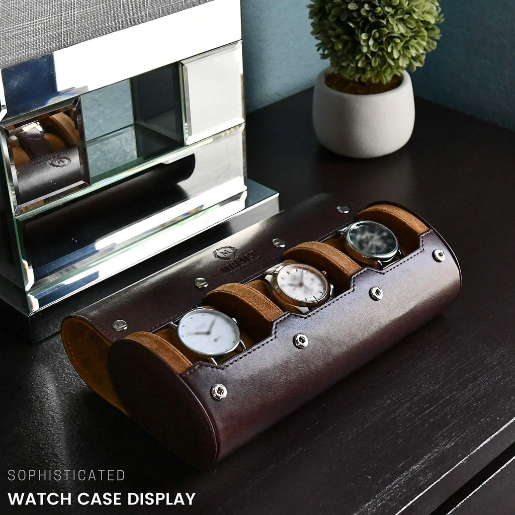 Organisateur de Montres | Étui de Voyage en Cuir PU avec 6 Fentes | Protection Optimale pour Collection de Montres