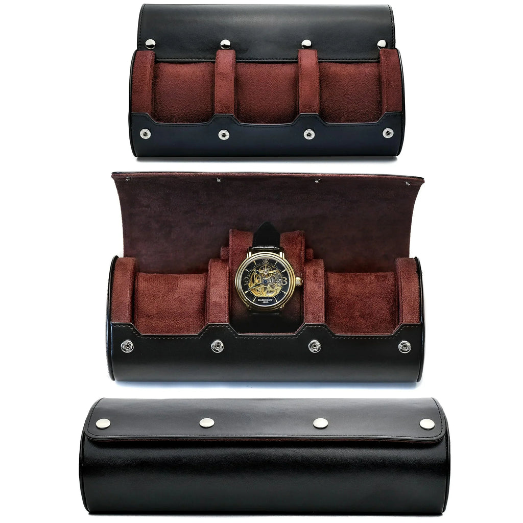 Organisateur de Montres | Étui de Voyage en Cuir PU avec 6 Fentes | Protection Optimale pour Collection de Montres