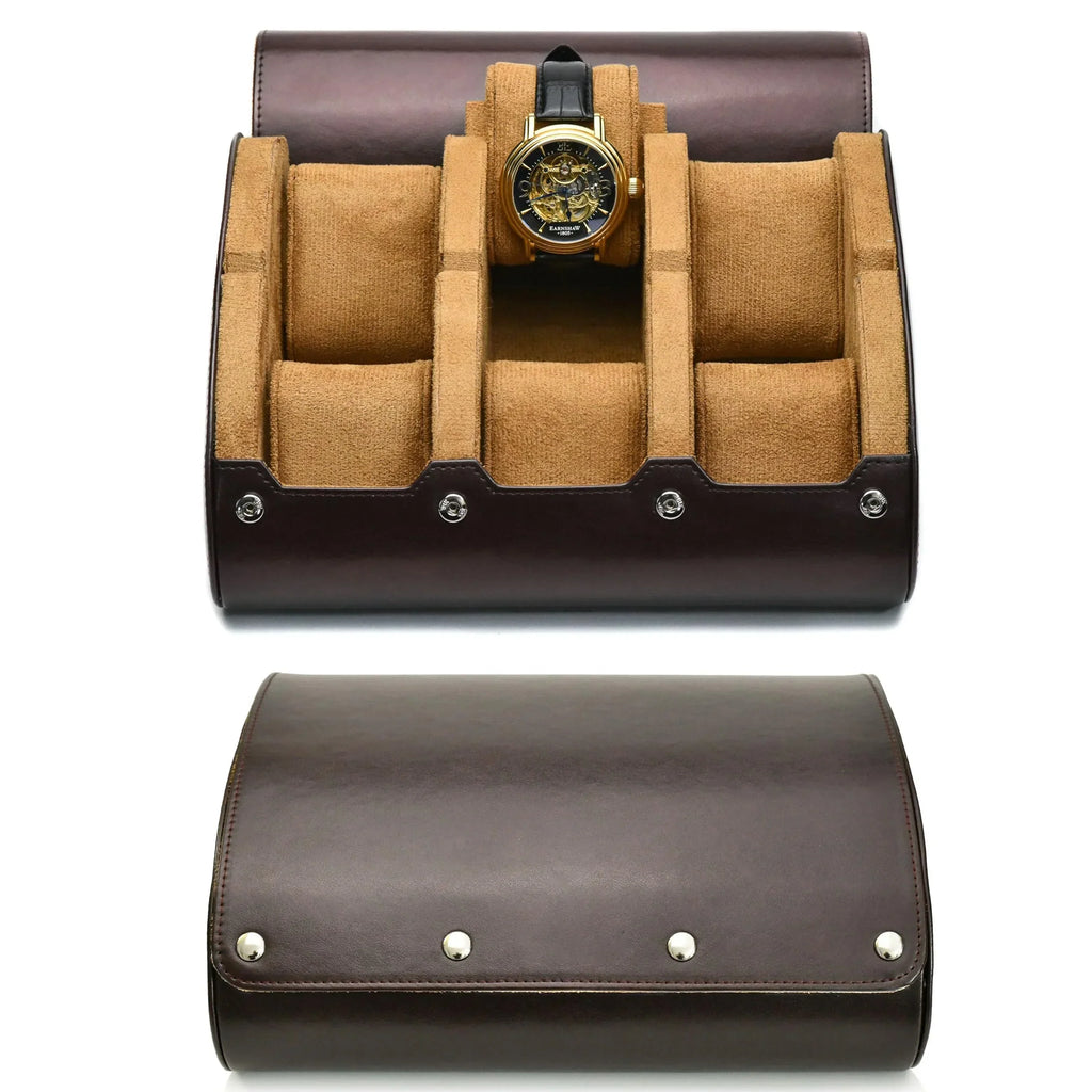 Organisateur de Montres | Étui de Voyage en Cuir PU avec 6 Fentes | Protection Optimale pour Collection de Montres