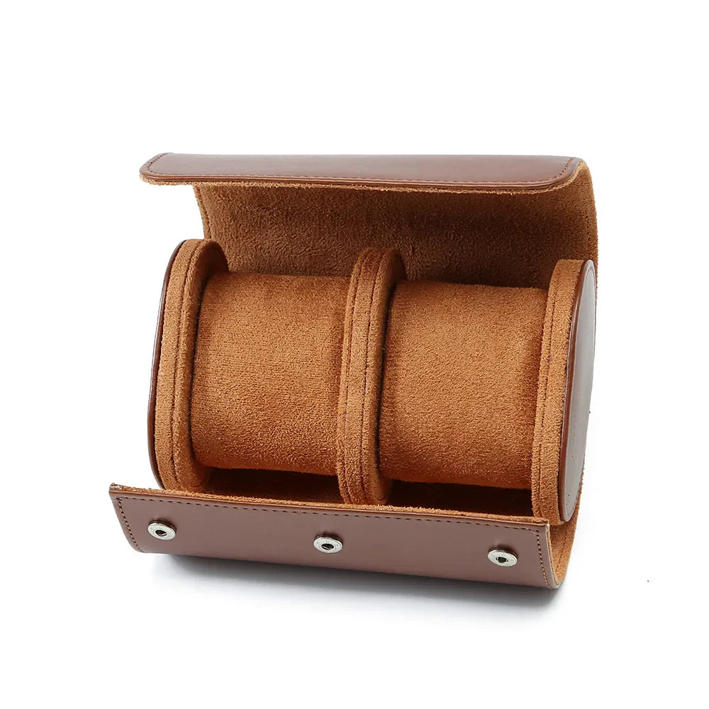 Organisateur de Montres en Cuir Vintage avec 3 Compartiments | Rangement Élégant pour Voyager et Protéger vos Montres