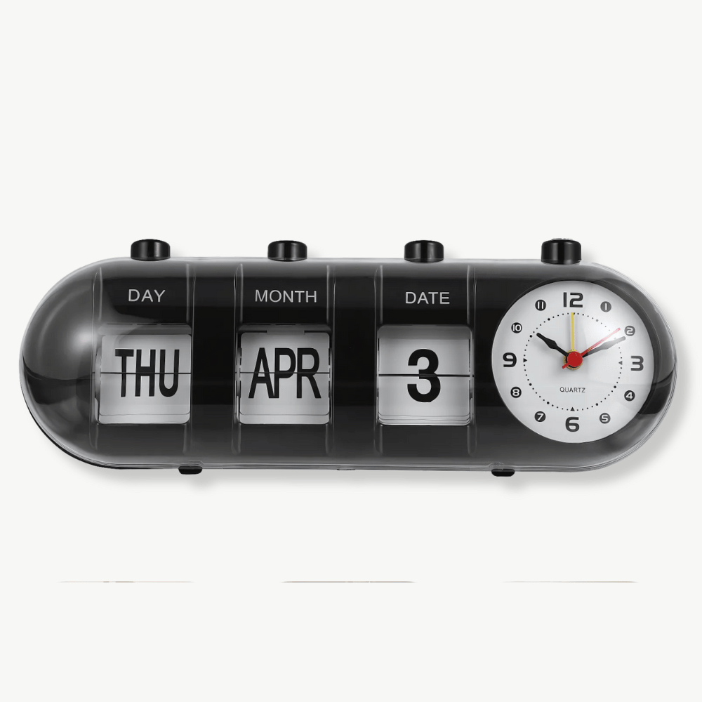 DATUM - Réveil calendrier vintage