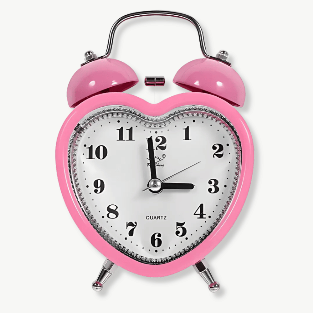 COEUR - Reveil rose forme coeur