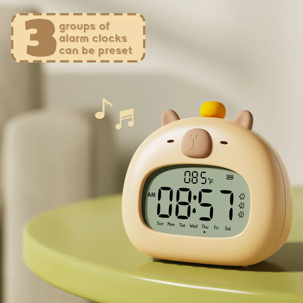 Réveil LED pour Enfants | Horloge Numérique avec Veilleuse et Affichage de Température | Chargement USB Type C pour un Sommeil Apaisé