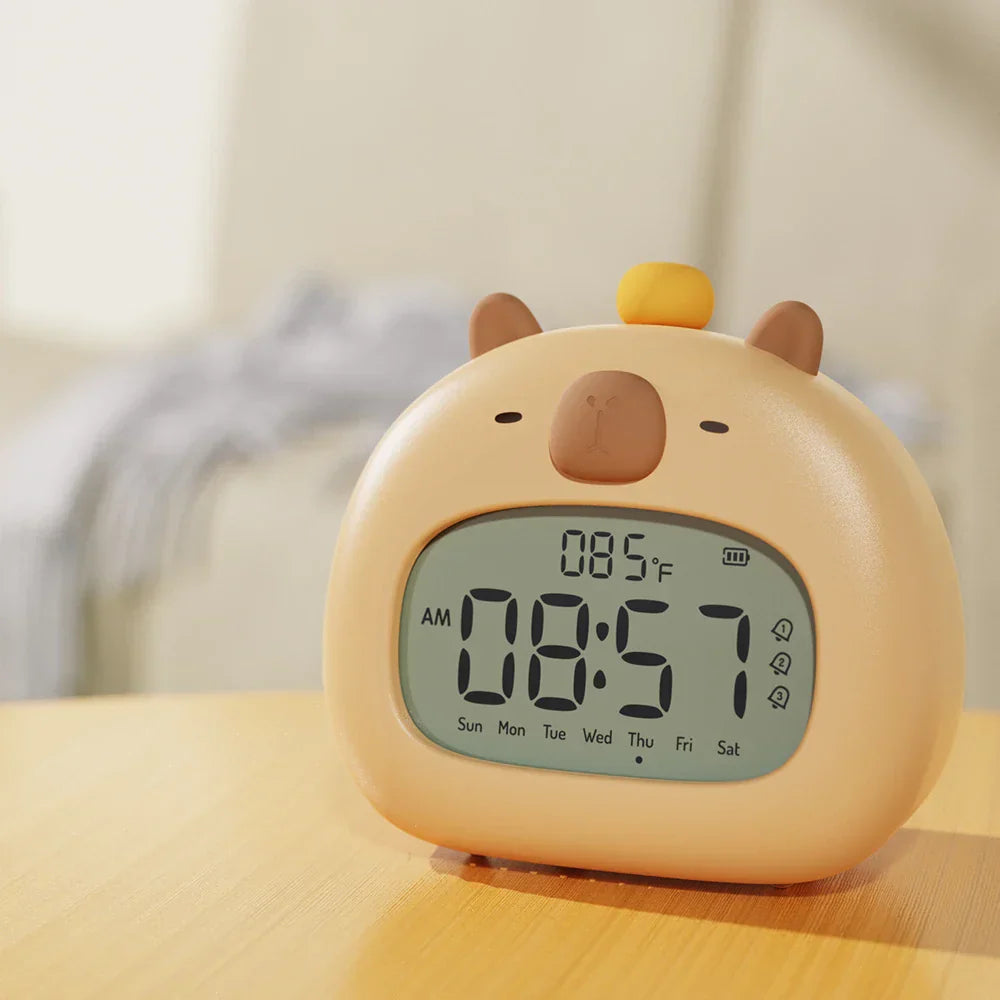Réveil LED pour Enfants | Horloge Numérique avec Veilleuse et Affichage de Température | Chargement USB Type C pour un Sommeil Apaisé
