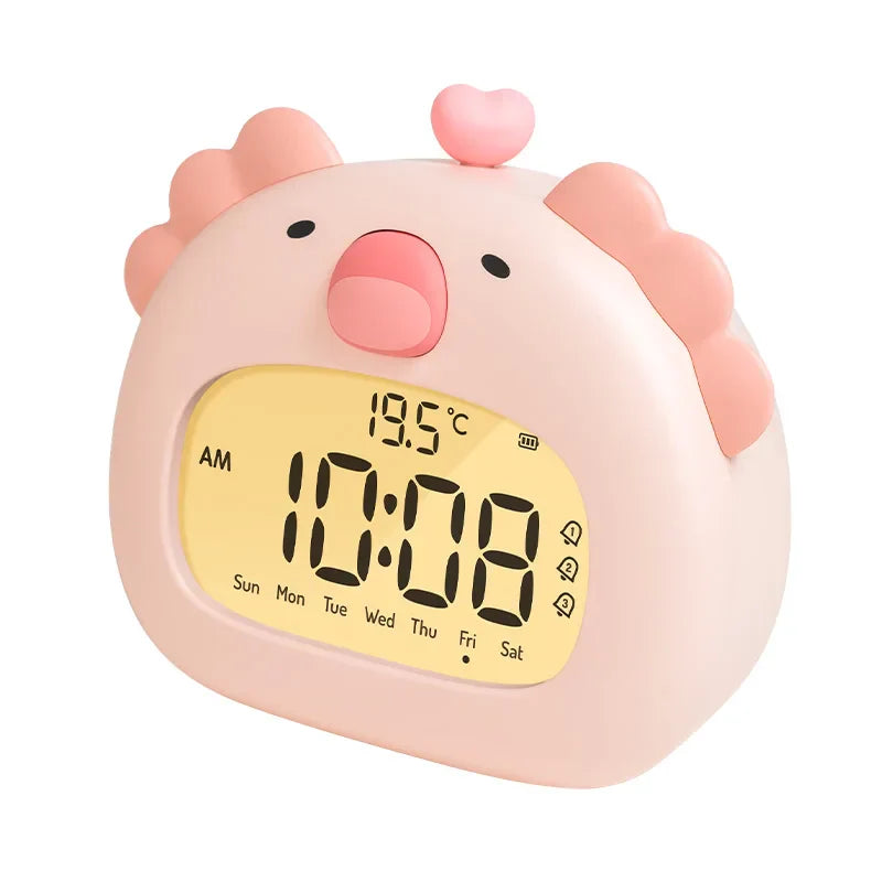 Réveil LED pour Enfants | Horloge Numérique avec Veilleuse et Affichage de Température | Chargement USB Type C pour un Sommeil Apaisé