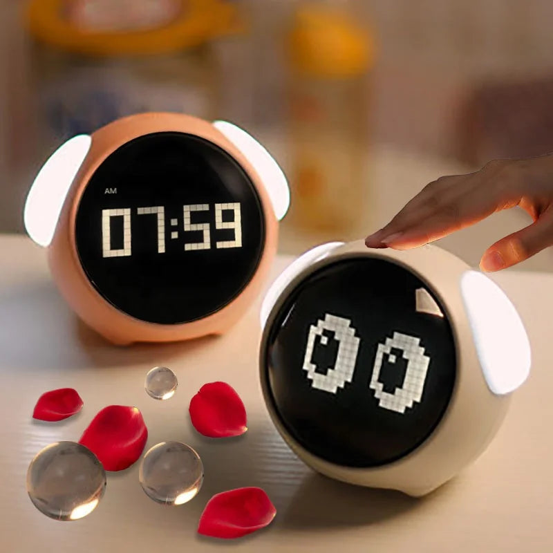 Réveil Numérique Enfant | Horloge LED Intelligente avec Fonction Snooze | Design Mignon pour un Réveil Doux