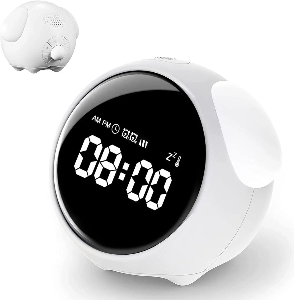 Réveil Numérique Enfant | Horloge LED Intelligente avec Fonction Snooze | Design Mignon pour un Réveil Doux