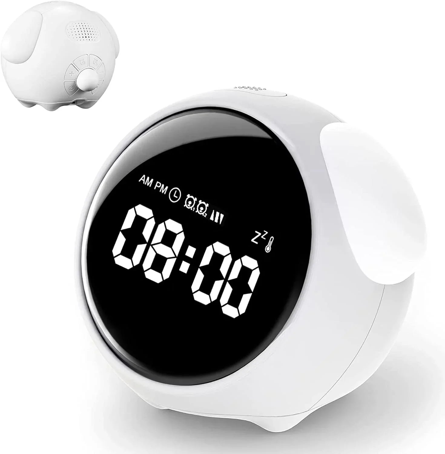 Réveil Numérique Enfant | Horloge LED Intelligente avec Fonction Snooze | Design Mignon pour un Réveil Doux